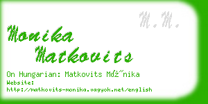 monika matkovits business card